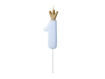 Picture of CANDLE CROWN LIGHT BLUE NUMBER 1